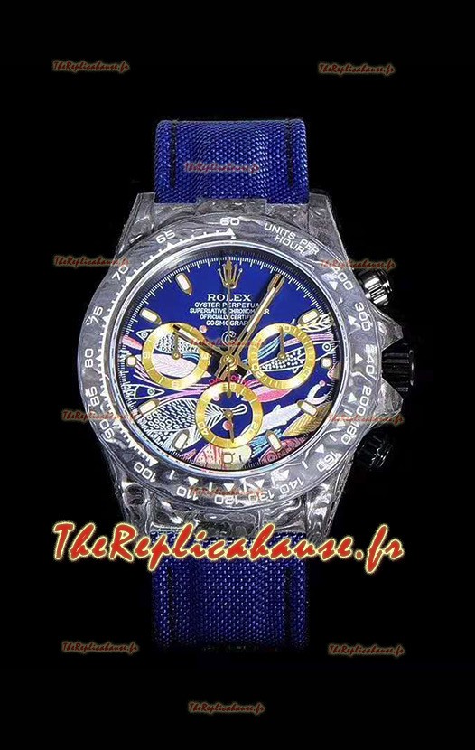 Rolex Daytona CHRONUSART Boîtier de cabine forgé 1:1 Réplique du miroir Cadran multicolore
