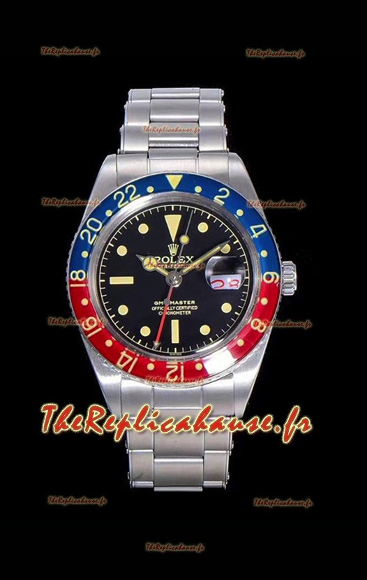 Montre Rolex GMT Master 1675 PEPSI Vintage Edition Réplique Suisse 