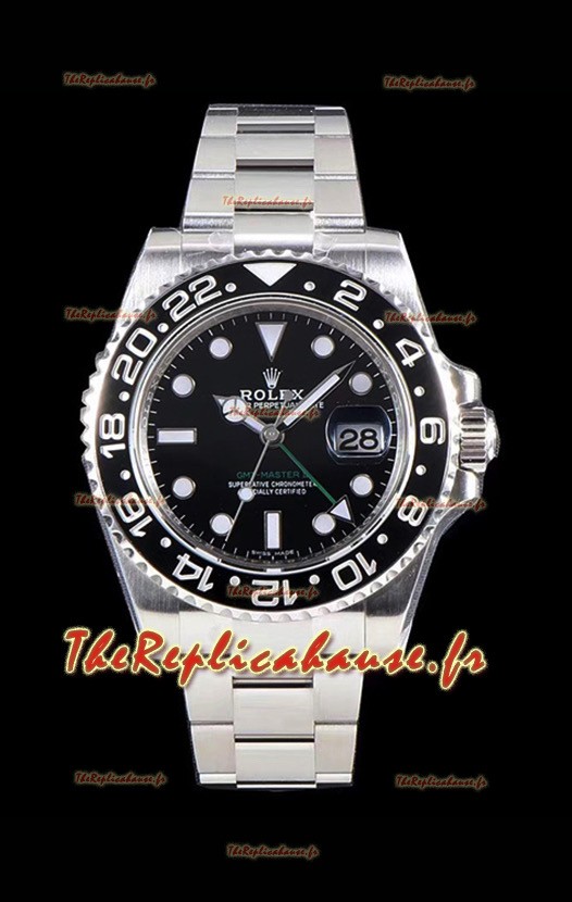 Rolex GMT Master II 116710LN Lunette en céramique Cal.3186 Mouvement Réplique Suisse - Ultime montre en acier 904L