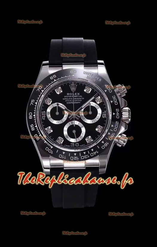 Rolex Daytona 116509 Or blanc Original Cal.4130 Mouvement - Montre en acier 904L à miroir 1:1