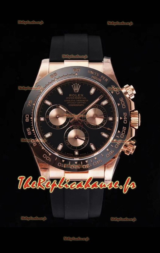 Rolex Daytona 116515LN Everose Gold Original Cal.4130 Mouvement - Montre en acier 904L à miroir 1:1