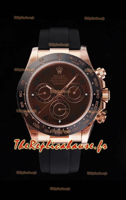 Montre Rolex Daytona 116515LN Everose Cerachrom Original Cal.4130 Mouvement - Miroir 1:1 904L en acier