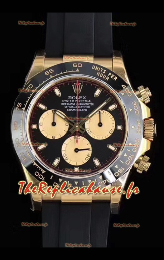 Rolex Daytona 116508 Or jaune Original Cal.4130 Mouvement - Montre en acier 904L à miroir 1:1