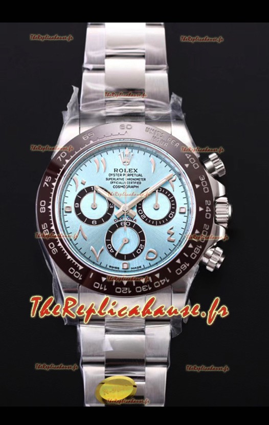 Rolex Daytona 116506 BLEU GLACE ARABE Cadran Chiffres Cal.4130 Mouvement - Ultime montre en acier 904L