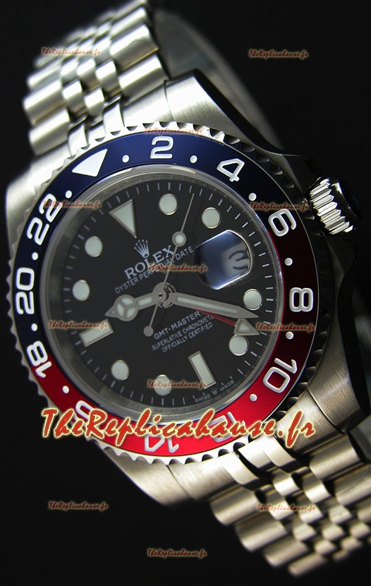 Montre Rolex GMT Masters réplique du mouvement japonais avec bracelet jubilé