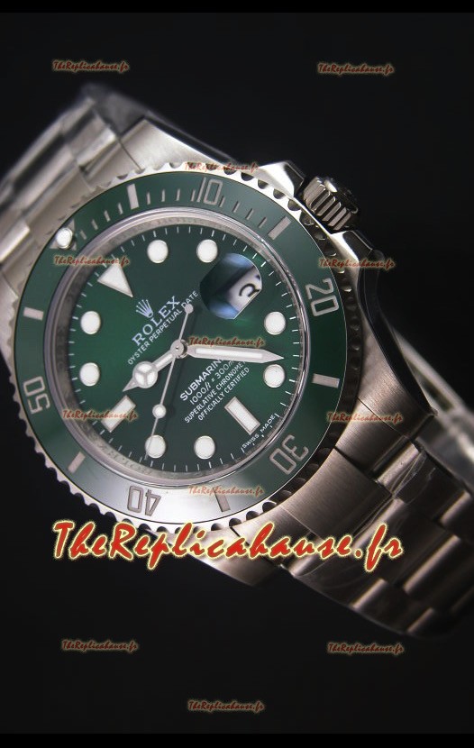 Réplique de montre japonaise Rolex Submariner HULK - Lunette en céramique avec cadran et lunette verts