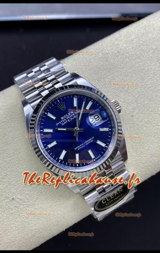 Rolex Datejust Mouvement Cal.3235 Réplique Miroir 1:1 Acier 904L 36MM - Cadran bleu