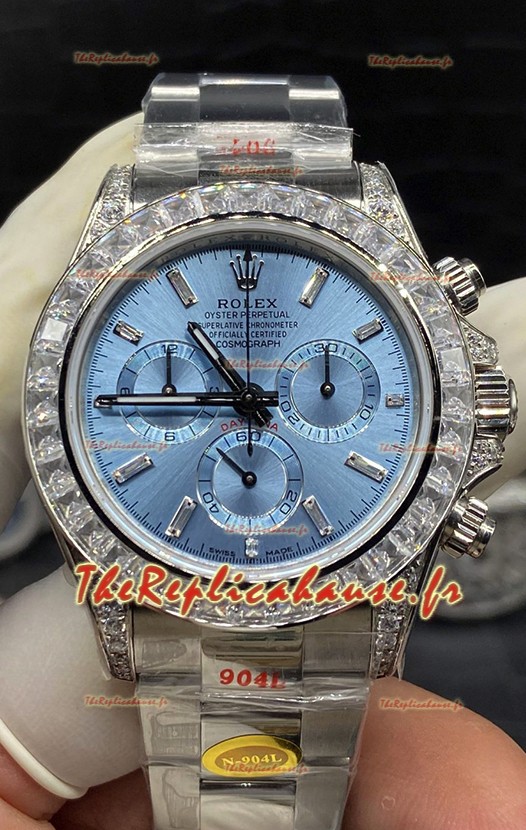 Rolex Cosmograph Daytona M116506-0002 ICE BLUE Cadran Original Cal.4130 Mouvement - Montre Ultimate 904L acier