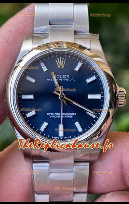 Rolex Oyster Perpetual REF#277200 31MM Mouvement suisse Réplique Suisse Cadran bleu Acier 904L Miroir 1:1 Montre Réplique