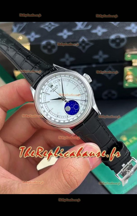 Rolex Cellini Moonphase 904L Acier inoxydable REF# 50535 Réplique Montre Suisse