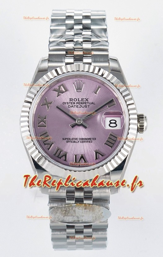 Montre Rolex Super Clone Datejust ETA 2688 Mouvement 31MM Acier inoxydable Cadran Romain Rose 