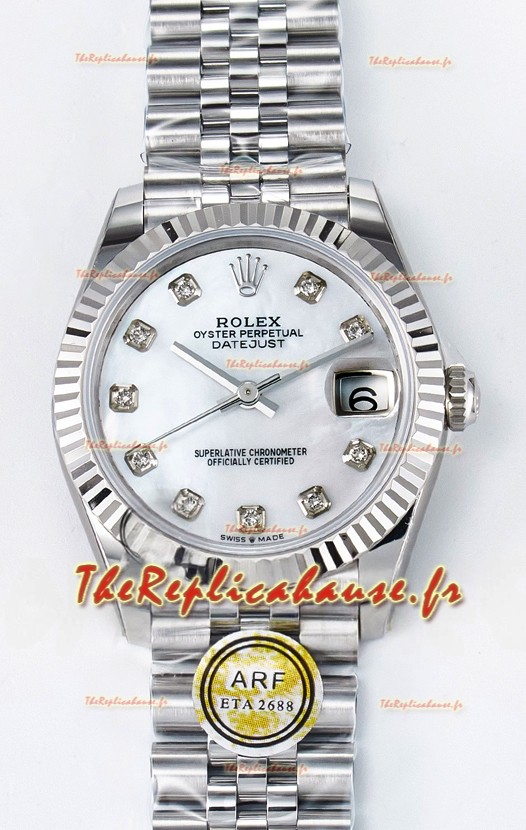 Rolex Super Clone Datejust ETA 2688 Mouvement 31MM Acier inoxydable Cadran Perle 