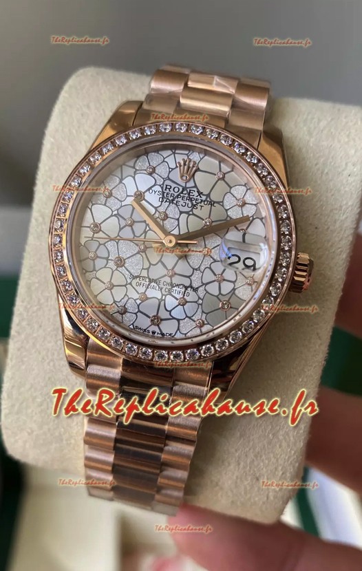 Rolex Datejust M278248 31MM Réplique Suisse en Or - Cadran Motif Qualité Miroir 1:1