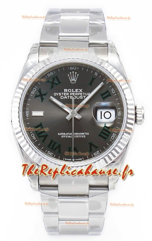 Rolex Datejust 126330 Wimbledon 41MM ETA3235 Cadran gris Puissance 72 heures Réplique 1:1