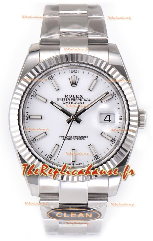 Rolex Datejust 126334 41MM ETA3235 72 Heures Cadran Blanc huitre Réplique 1:1 