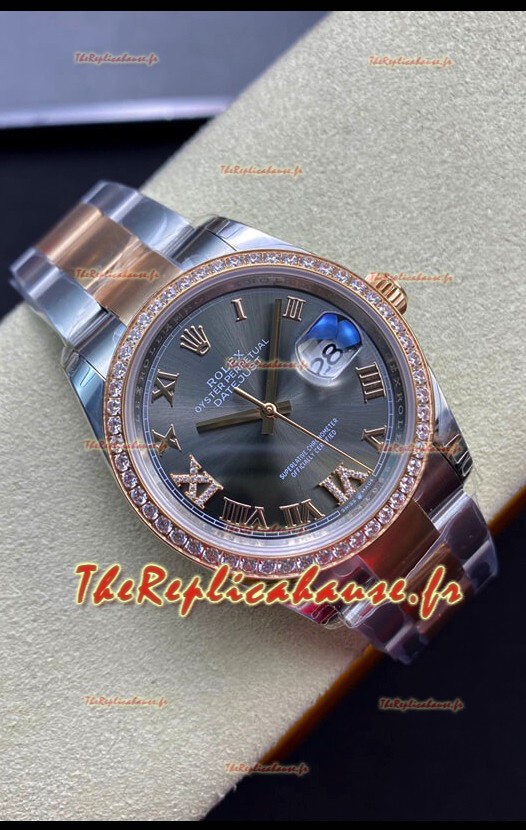 Rolex Datejust 126281RBR-0012 Réplique Suisse 1:1 Miroir 36MM en acier 904L - Cadran gris