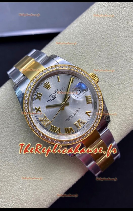 Rolex Datejust 126283RBR-0018 Réplique Suisse 36MM 1:1 Miroir en 904L Cadran Argenté