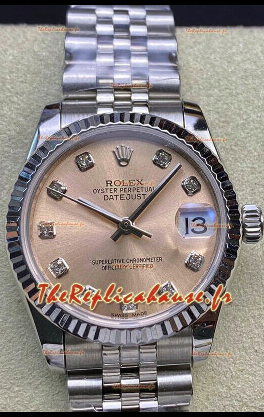Rolex Datejust 31MM Réplique Suisse 1:1 en Acier 904L - Cadran Champagne