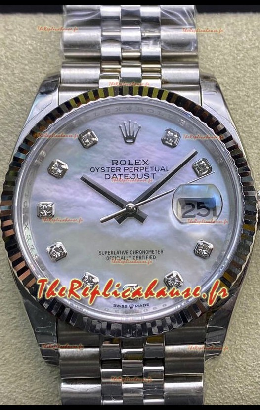 Rolex Datejust 178384 31MM Réplique Suisse 1:1 en Acier 904L - Cadran Perle Blanche 