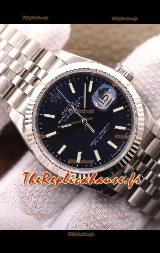 Rolex Datejust 126234 36MM Réplique Suisse en acier 904L avec cadran bleu réplique 1:1