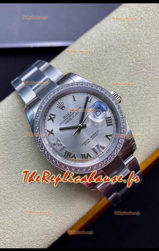 Rolex Datejust 126281RBR-0012 Réplique Suisse Miroir 1:1 36MM en acier 904L - cadran argenté