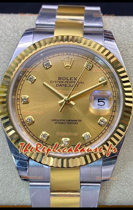 Rolex Datejust 126333 41MM Réplique Suisse Miroir 1:1 Montre en Acier 904L - Cadran Or