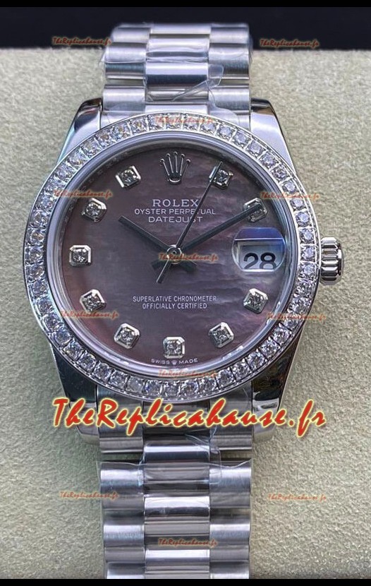 Rolex Datejust 178384 31MM Réplique Suisse en acier 904L avec cadran gris - Réplique miroir 1:1