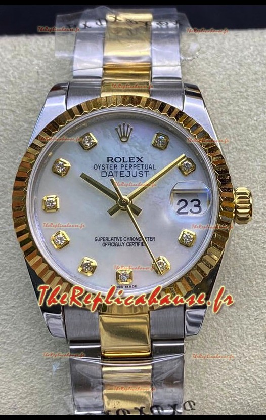 Rolex Datejust 278273 31MM Réplique Suisse en acier 904L avec cadran en perle blanche - Réplique Miroir 1:1