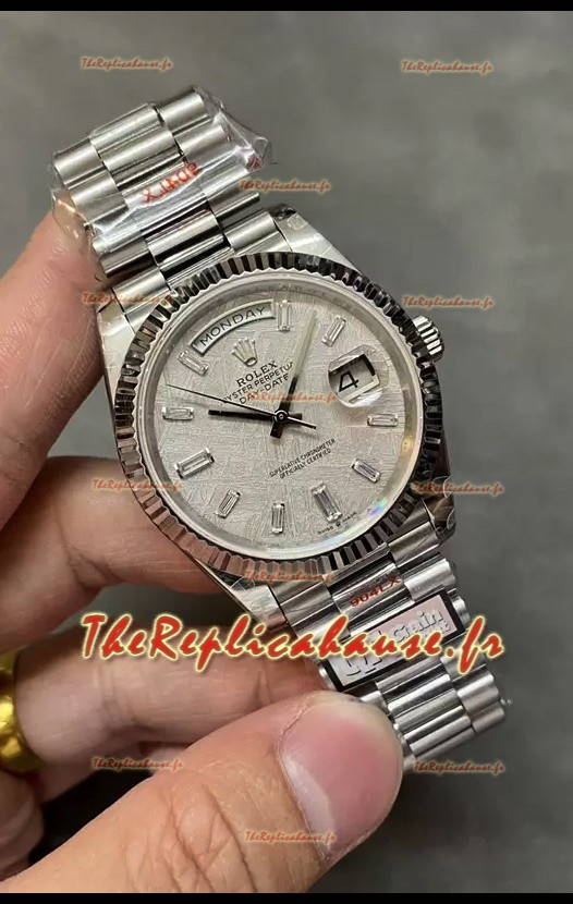 Rolex Day Date Presidential 904L Acier 40MM - Cadran gris Montre qualité miroir 1:1