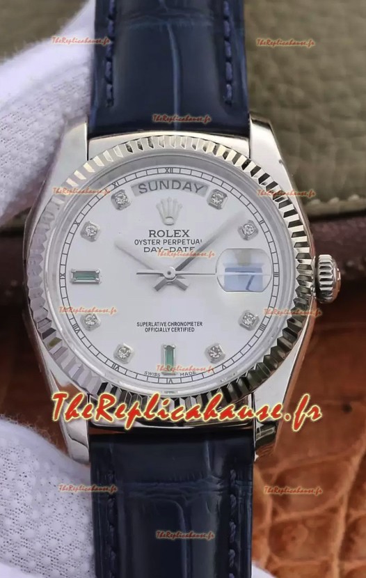 Rolex Day Date 904L Montre boîtier acier cadran acier 36MM - Qualité miroir 1:1 