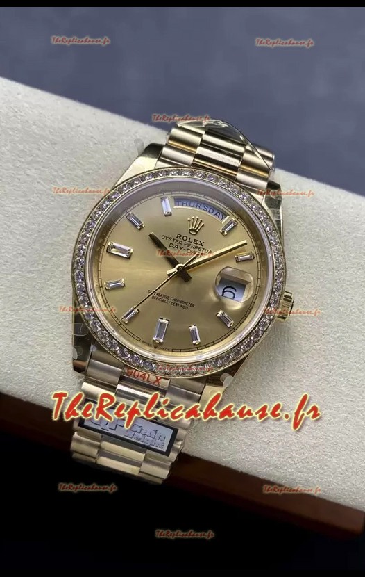 Rolex Day Date 40MM Or Rose Cadran en Or Réplique de Montre 1:1