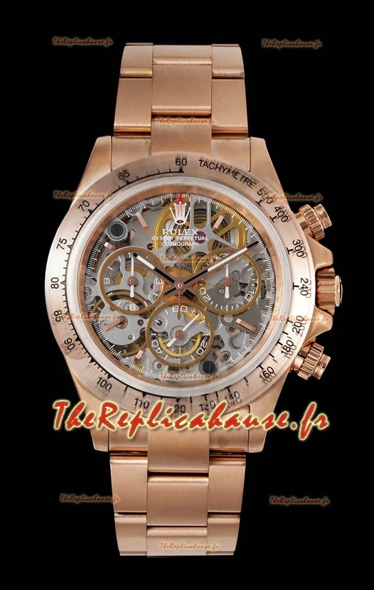 Montre Rolex Daytona Super Clone « Artisans De Genève - Glacier » Edition Or Rose 