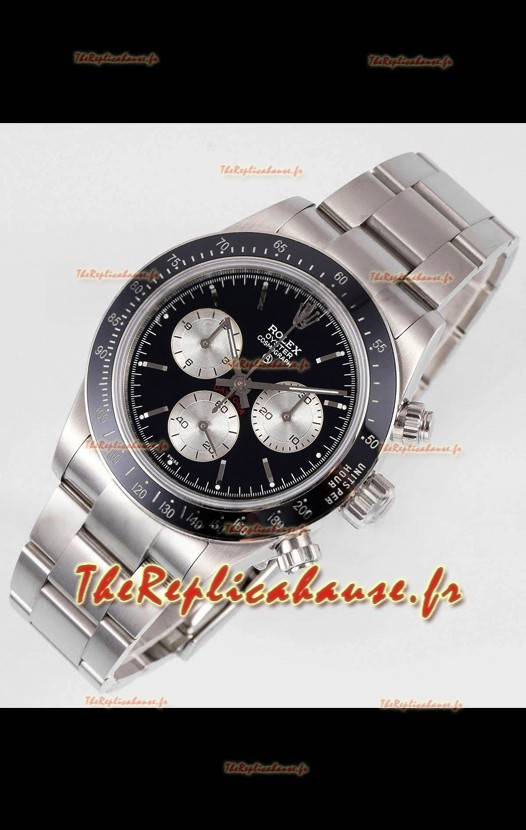 Rolex Daytona Super Clone BLAKEN Paul Newman Cadran noir Réplique montre suisse - Mouvement 4130