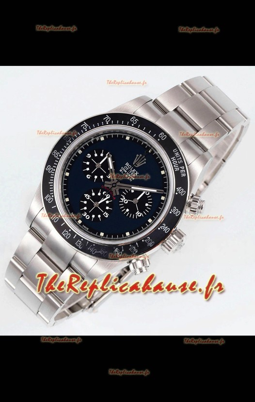 Rolex Daytona Super Clone BLAKEN Paul Newman Cadran noir réplique montre suisse - Mouvement 4130 