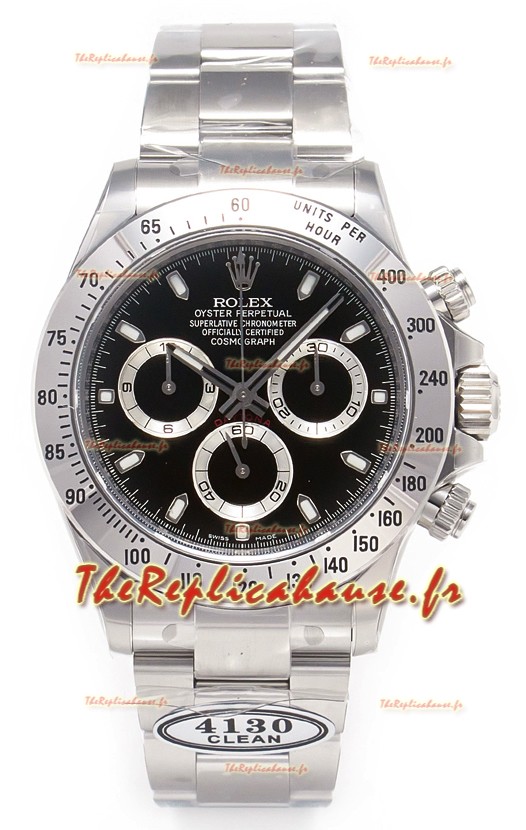 Rolex Daytona Super Clone M116520-78590 Mouvement original Cal.4130 - Montre Acier 904L