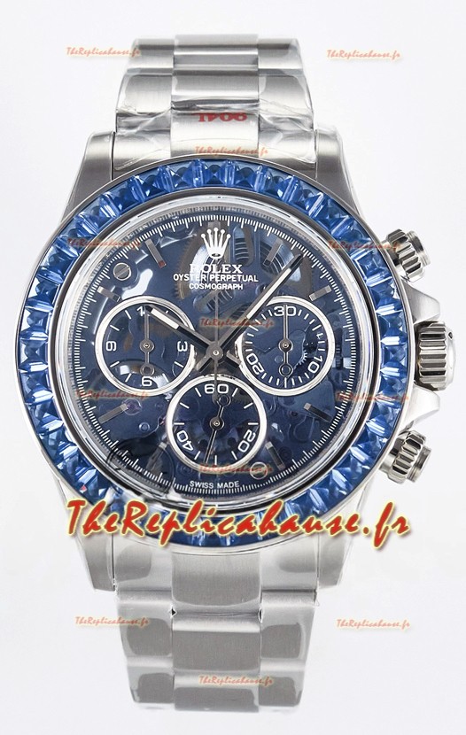 Montre en acier inoxydable Rolex Daytona Super Clone Edition « Artisans De Genève - Arolla Glacier 