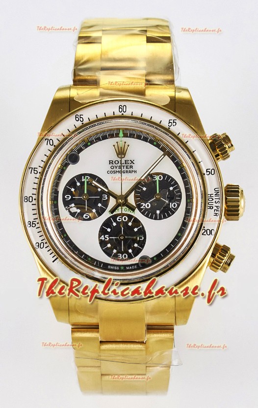 Rolex Daytona Super Clone Neon Artisans De Geneve Montre en or jaune Réplique Suisse