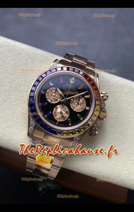 Rolex Daytona Super Clone 116595RBOW Or Rose Mouvement Cal.4131 Réplique Montre 1:1