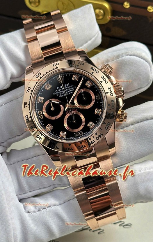 Rolex Daytona Super Clone REF.126505 Cal 4131 Réplique Montre 1:1 - Acier 904L Or Rose