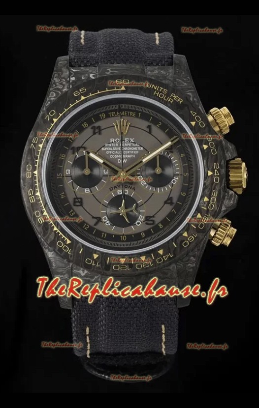 Rolex Daytona Super Clone Montre cadran gris boîtier carbone gris Réplique Montre 1:1 