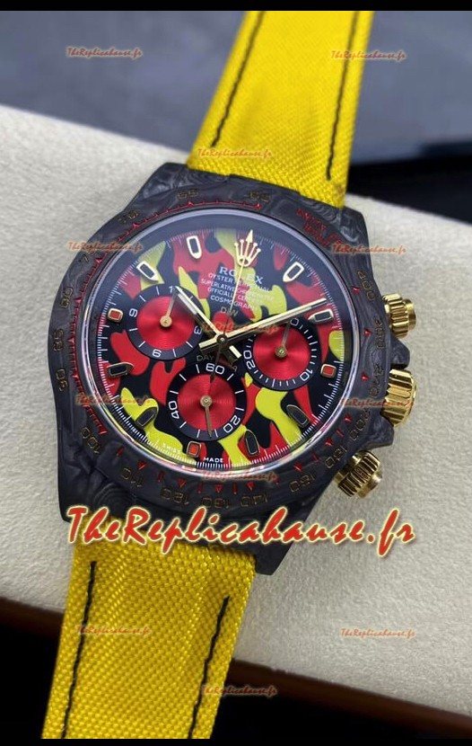 Rolex Daytona DiW Military Yellow Edition - Boîtier en carbone forgé Réplique miroir 1:1