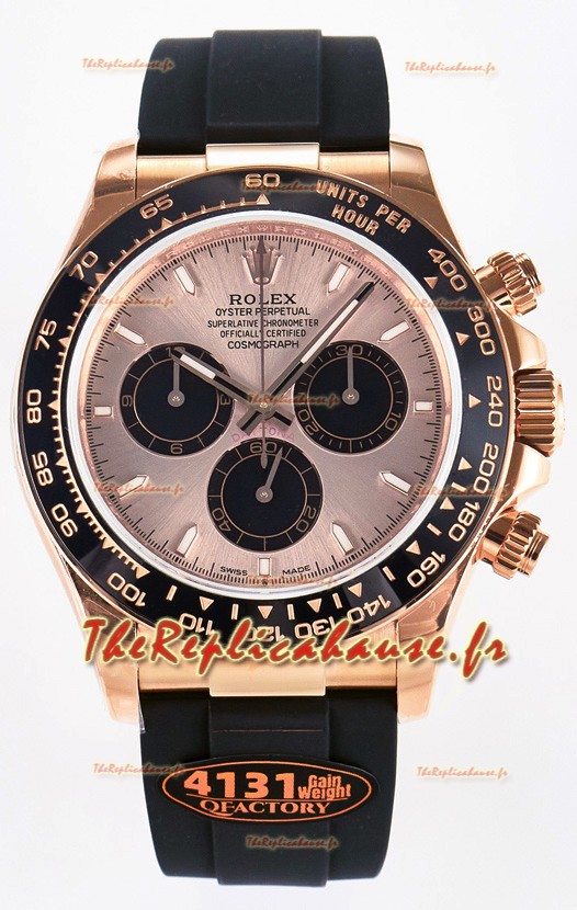 Rolex Cosmograph Daytona M126515 Montre Or Rose Boîtier et Cadran Mouvement original Cal.4131 