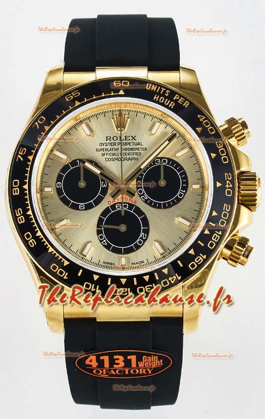 Rolex Cosmograph Daytona M126518 Boîtier et cadran en or jaune Mouvement original Cal.4131