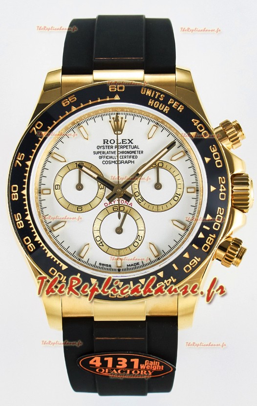 Rolex Cosmograph Daytona M126518 Or Jaune Cadran Blanc Mouvement original Cal.4131