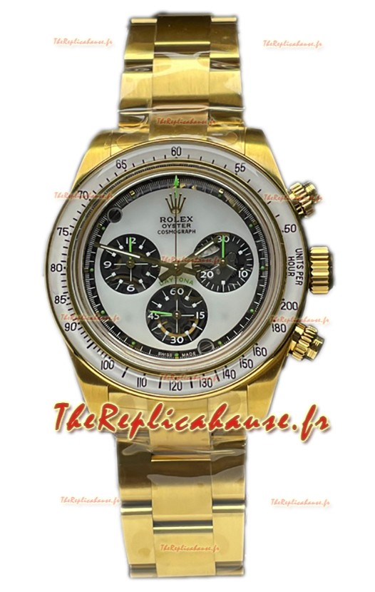 Rolex Daytona 116508 Neon Artisans De Geneve Montre en or jaune Réplique Suisse 