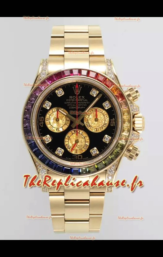 Rolex Cosmograph Daytona 116598BROW Or jaune Mouvement original Cal.4130 