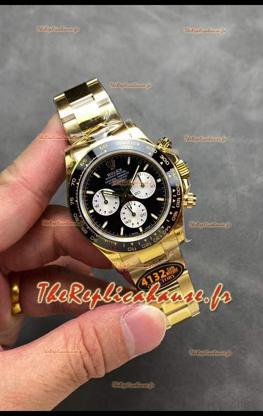 Rolex Cosmograph Daytona M126528 Or jaune Cadran noir Mouvement original Cal.4132