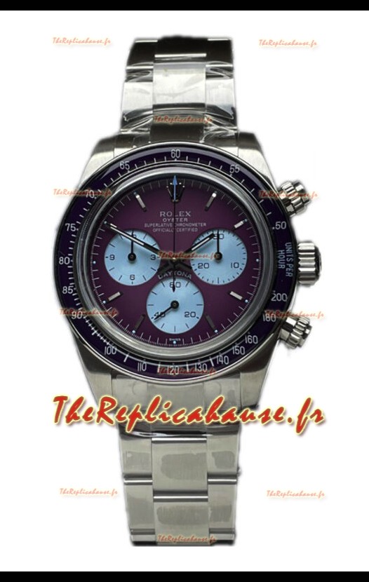 Rolex Daytona 116508 Bourgogne chaud De Geneve Montre en acier inoxydable Réplique Suisse 