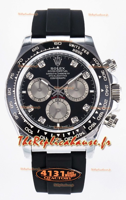 Rolex Cosmograph Daytona 126519LN Diamants noirs Cadran Cal.4131 Mouvement 