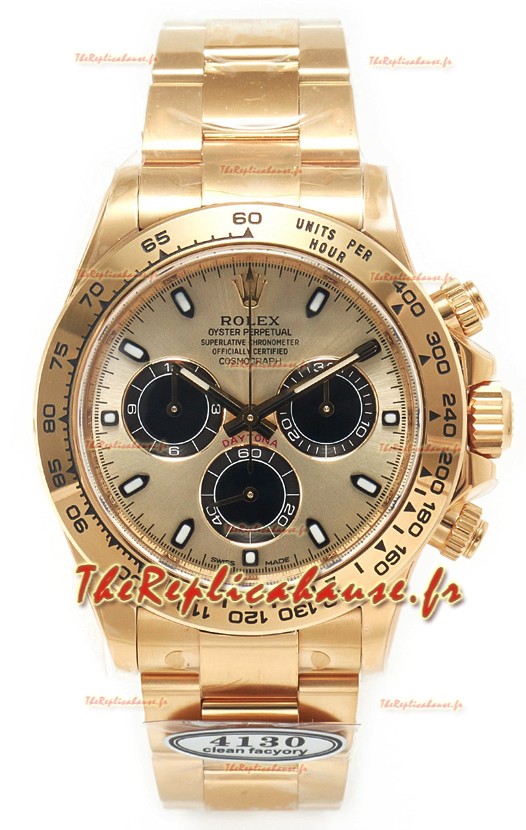 Rolex Cosmograph Daytona M116508 Boîtier or jaune et cadran or Mouvement original Cal.4131